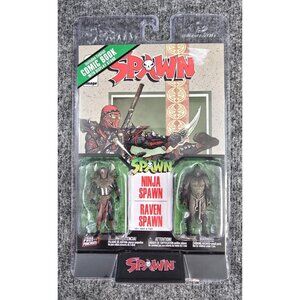 McFarlane Page Punchers 2 Pack 3" Figure  Comic Book Ninja Spawn & Raven Spawn 2